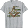 American Camo Flag Mason Masonic Camo Freemason T-Shirt