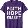 Faith Hope Charity Pillar Freemasonry Freemasons Masonic T-Shirt