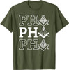 PHA Prince Hall Affiliated Masonic Square & Compass Freemason T-Shirt