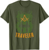 Masonic Freemasonry Fraternal Square Compass Traveler T-Shirt