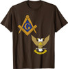 Mason Scottish Rite Split T Shirt Masonic Tee Wings Up T-Shirt
