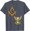 Mason Scottish Rite Split T Shirt Masonic Tee Wings Up T-Shirt