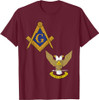Mason Scottish Rite Split T Shirt Masonic Tee Wings Up T-Shirt