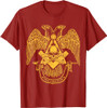 Masons Scottish Rite Eagle Skull & Bones Masonic Emblems T-Shirt