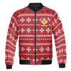 Personalized Freemasonry It's Winter Time Masonic Red Bomber Jacket S-5XL