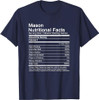 Mason Funny Name Nutritional Facts T-Shirt