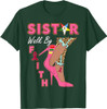 OES SiStar Leopard Walk By Faith Breast Cancer Awareness T-Shirt