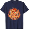 OES Fall Vibes Retro Leopard of the Eastern Star Halloween T-Shirt