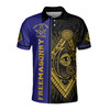 Customize Name Lodge Name Masonic Freemasonry Emblem Men's Polo Shirt S-5XL