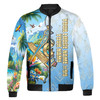 Custom Masonic Master Mason Tropical Summer Pattern Bomber Jacket S-5XL
