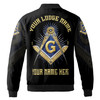 Personalized Freemasonry Master Mason Golden Bomber Jacket S-5XL