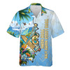 Custom Masonic Freemasonry Blue Tropical Nature Hawaiian Shirt S-5XL