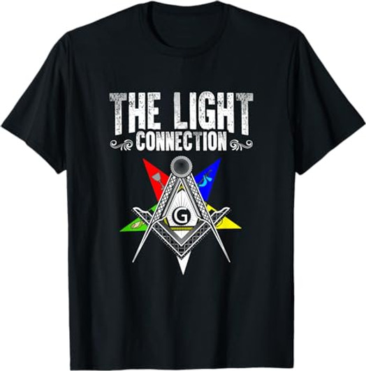 Light Connection OES Masonry Freemasonry Masonic Freemason T-Shirt
