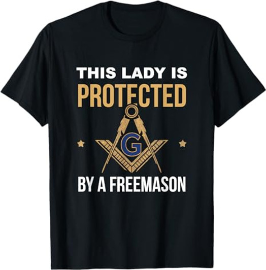 Freemason Wife Masonic Fraternal Freemasonry Square Compass T-Shirt