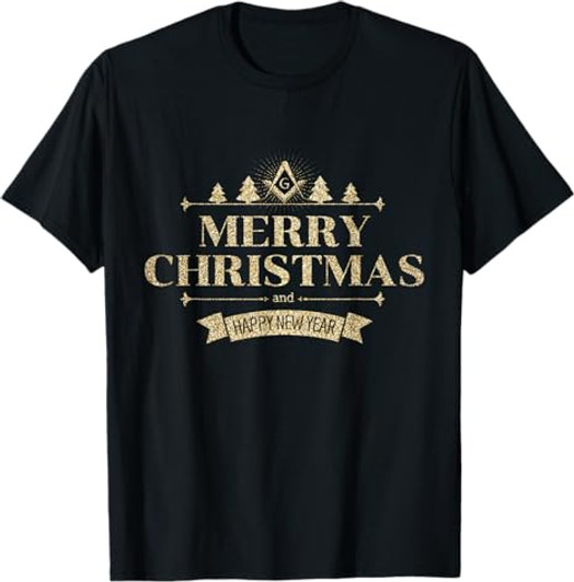 Freemason Merry Christmas And Happy New Year Brother Masonic T-Shirt