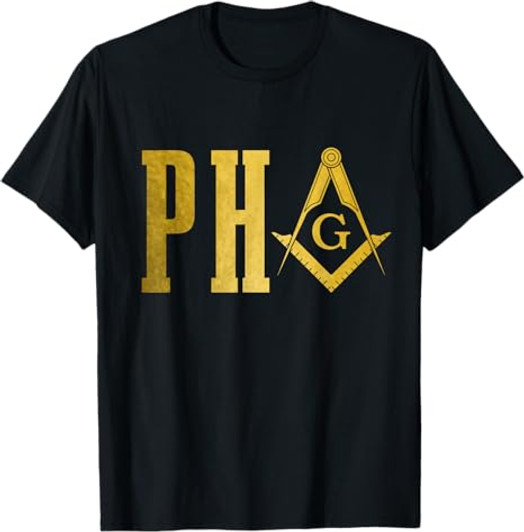 PHA Prince Hall Mason Freemason Masonic Square & Compass T-Shirt