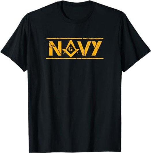 Navy Mason T-Shirt by Kuyang Freemason T-Shirt