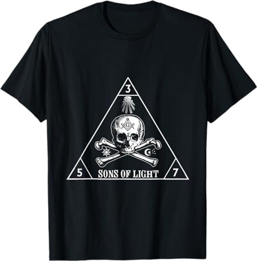 Masons Sons Of Light 357 Skull & Bone Masonic Father's Day T-Shirt