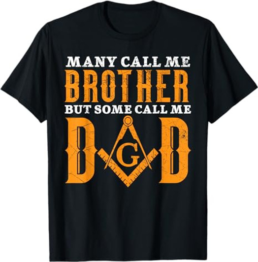 Freemason Dad Masonic Fraternal Freemasonry Square Compass T-Shirt