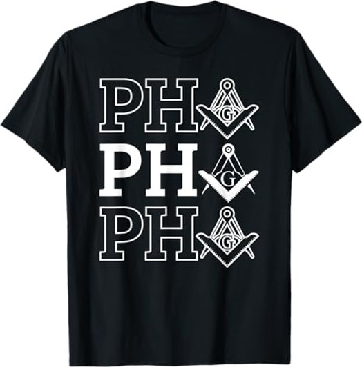 PHA Prince Hall Affiliated Masonic Square & Compass Freemason T-Shirt