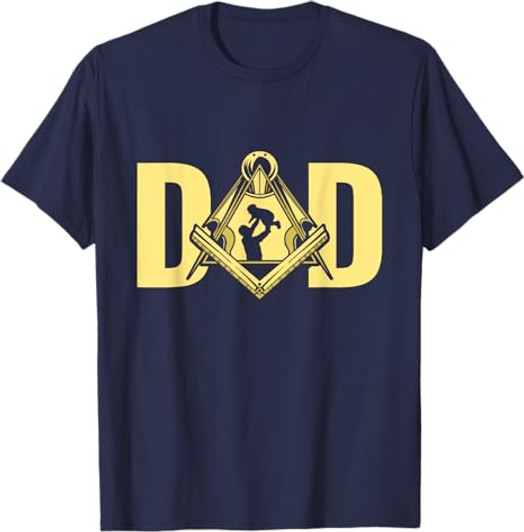 Dad Father's Day Square Compass Freemason Freemasonry T-Shirt