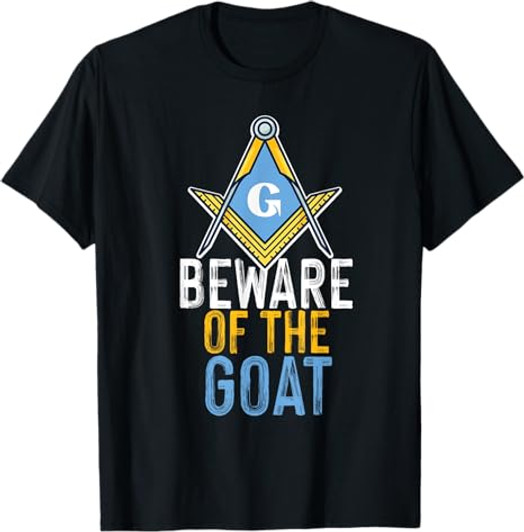Freemasonry Square And Compasses Goat Design T-Shirt
