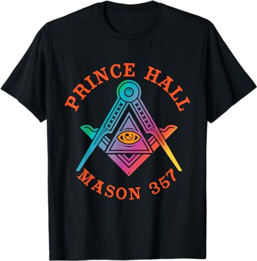 PHA Prince Hall Affiliated Freemason Square & Compass Masonic T-Shirt