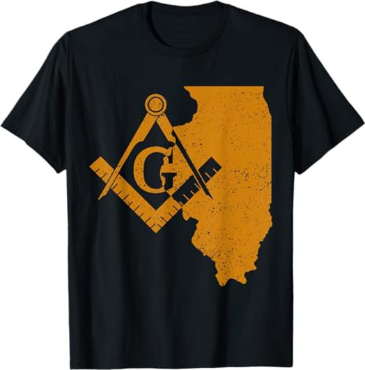Illinois Masons Grand Lodge AF&AM Freemason Fathers Day Gift T-Shirt