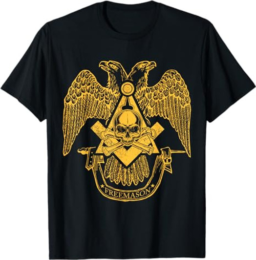 Masons Scottish Rite Eagle Skull & Bones Masonic Emblems T-Shirt