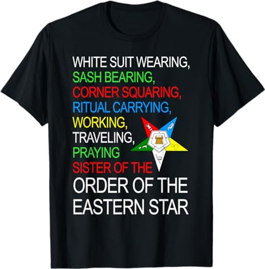 OES Sister Working Traveling Praying Thanksgiving Christmas T-Shirt