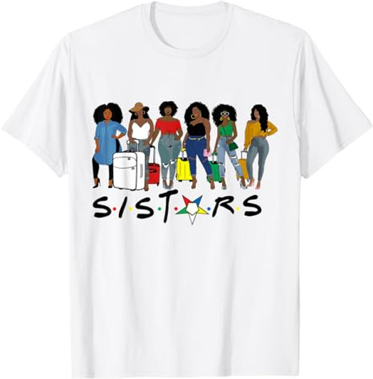 OES Sistars Traveling Eastern Star Afro Sisters Mother's Day T-Shirt