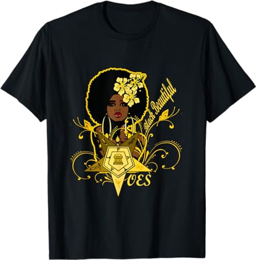 Order Of The Eastern Star OES Black Beautiful Fatal Diva T-Shirt