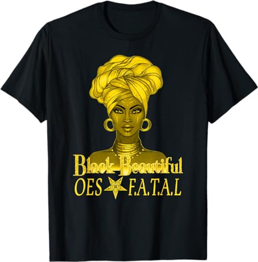 Order Of The Eastern Star OES Ring Diva Black Beautiful T-Shirt