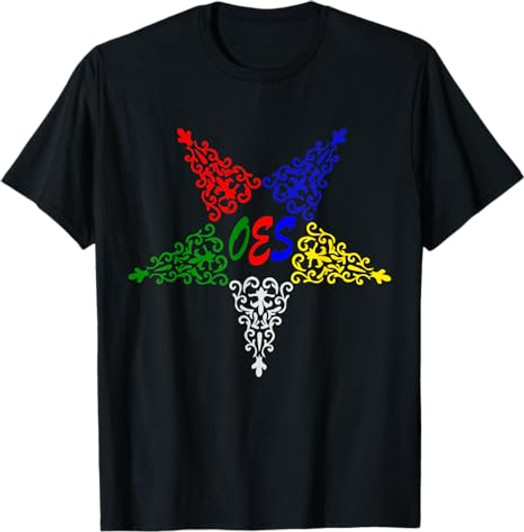 OES Leaves Pattern Colors the Eastern Star Thanksgiving T-Shirt