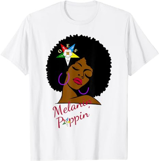 OES Melanin Sister Afro of the Eastern Star Thanksgiving T-Shirt