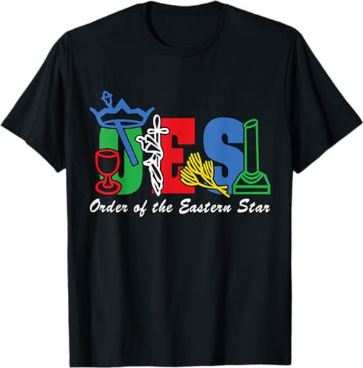 Adah Ruth Esther Martha Electa Symbols of OES Eastern Star T-Shirt