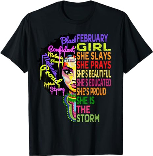 February Shirts for Women African American Black Girl Magic T-Shirt
