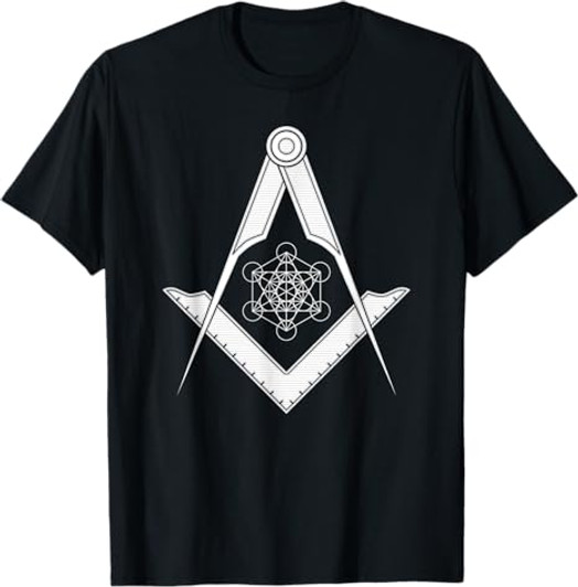 Sacred Geometry Mason Square and Compass Freemason T-Shirt T-Shirt