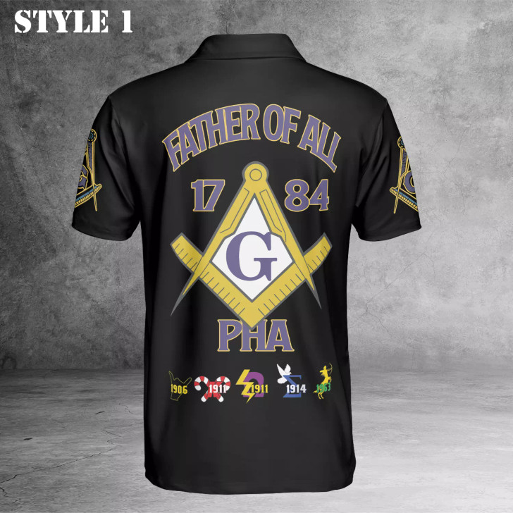 Personalized Lodge Prince Hall Mason Father Of All 3D Polo Shirt Size S-5XL