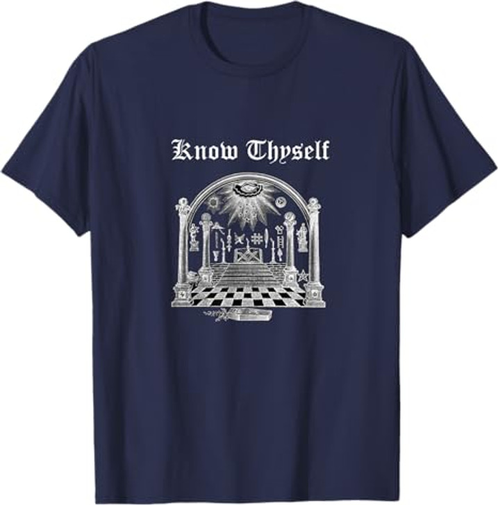 Know Thyself Masonic lodge symbol Freemason Master Mason tee T-Shirt