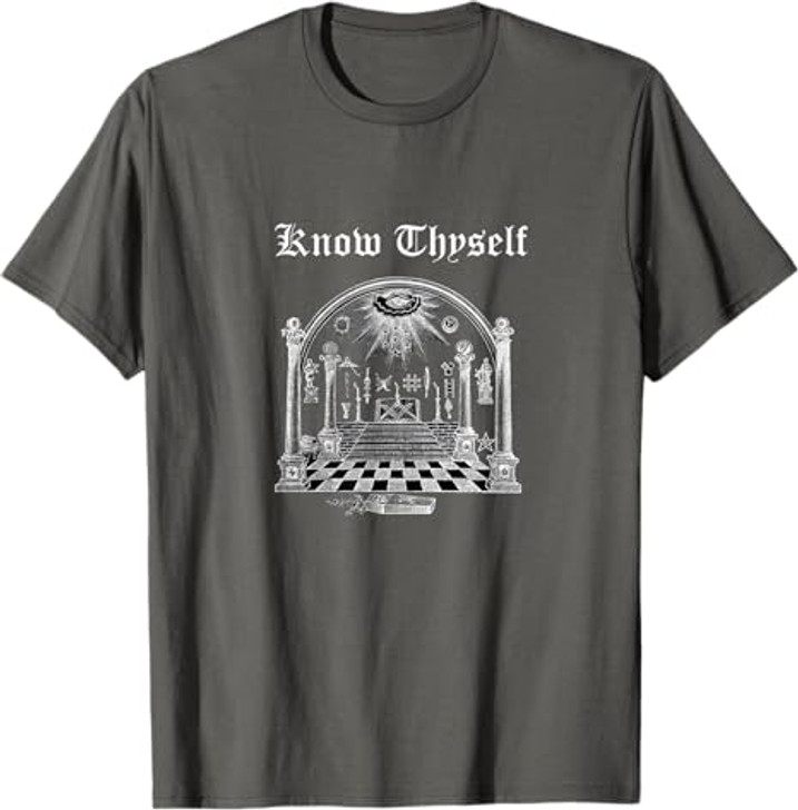 Know Thyself Masonic lodge symbol Freemason Master Mason tee T-Shirt