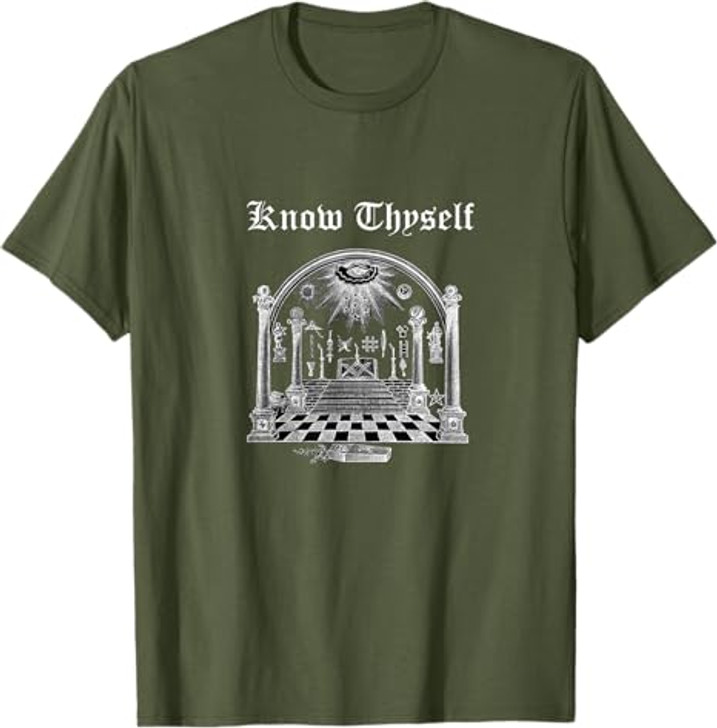 Know Thyself Masonic lodge symbol Freemason Master Mason tee T-Shirt