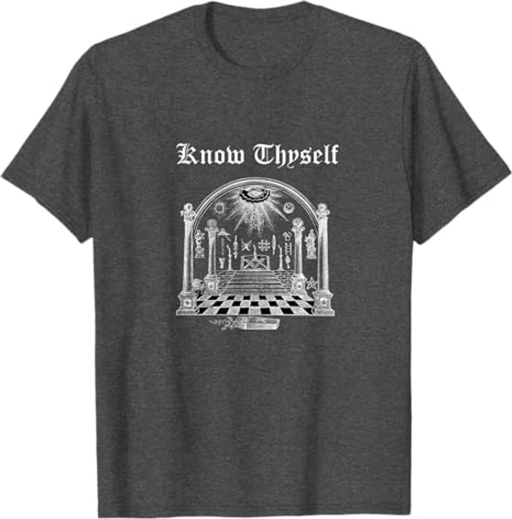 Know Thyself Masonic lodge symbol Freemason Master Mason tee T-Shirt