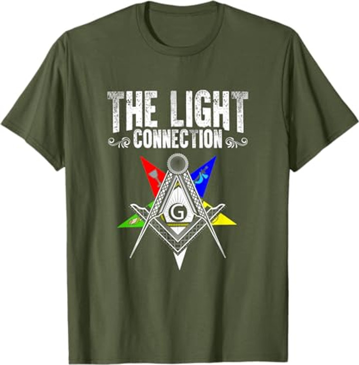 Light Connection OES Masonry Freemasonry Masonic Freemason T-Shirt
