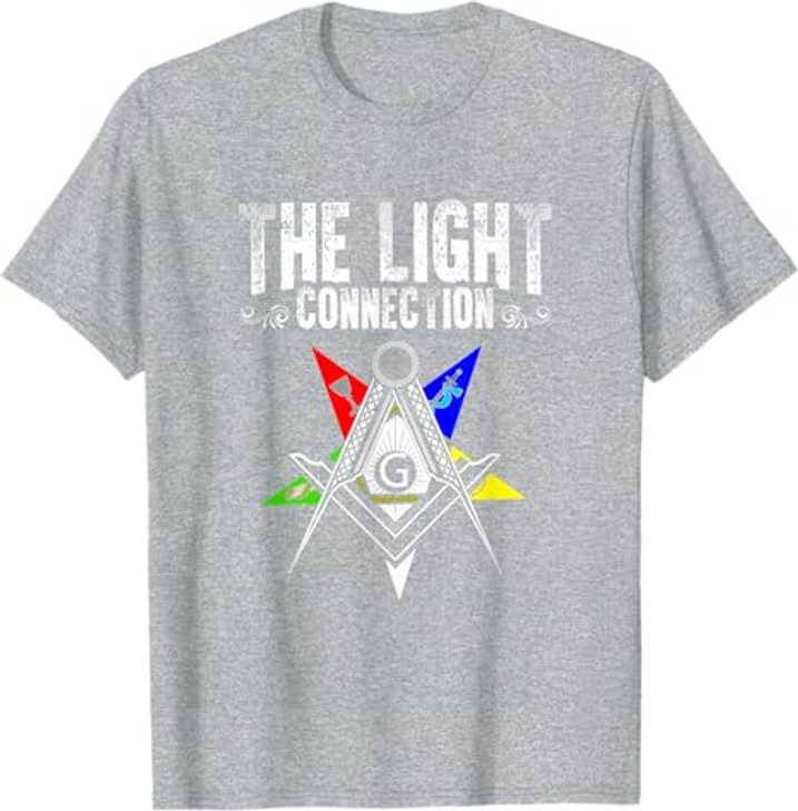 Light Connection OES Masonry Freemasonry Masonic Freemason T-Shirt