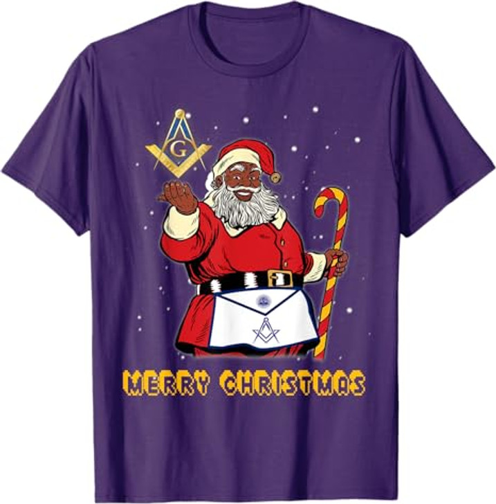 Masonic Santa Claus Mason Apron Merry Christmas And New Year T-Shirt