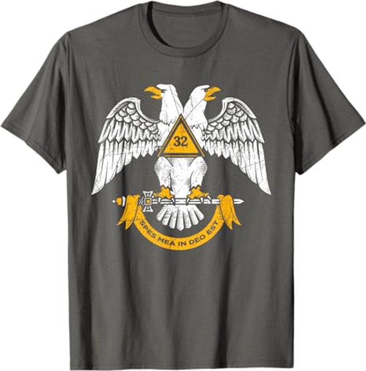 32nd Degree Masonic Scottish Rite Wings Down Father's Day T-Shirt