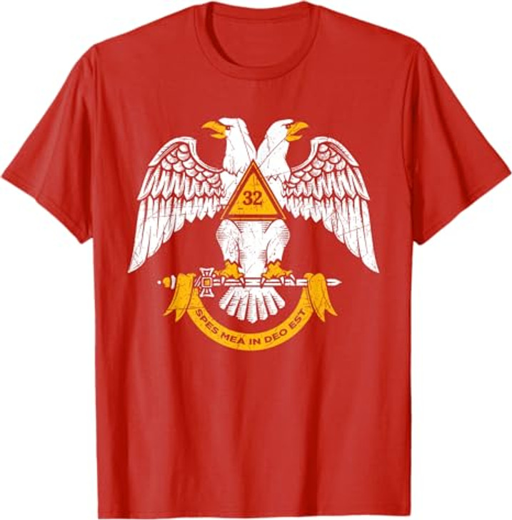 32nd Degree Masonic Scottish Rite Wings Down Father's Day T-Shirt