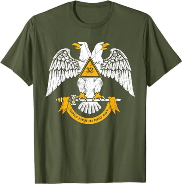 32nd Degree Masonic Scottish Rite Wings Down Father's Day T-Shirt