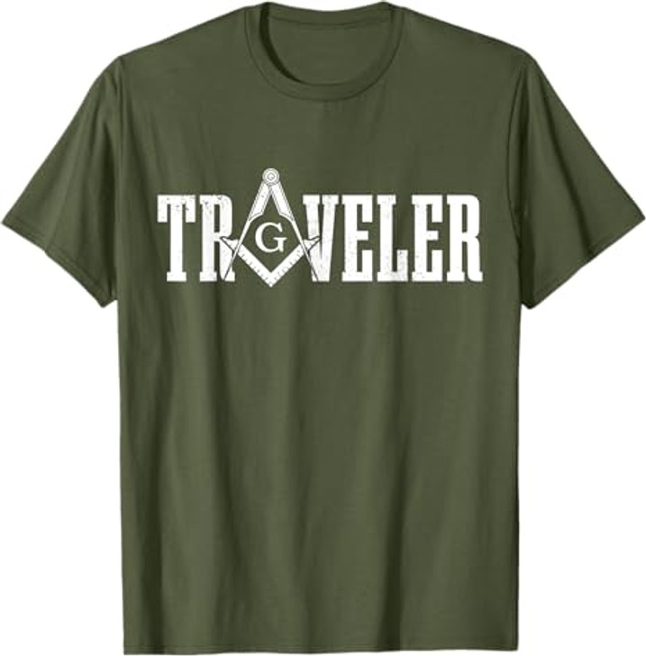 Mason Traveler Masonic Square and Compass T-Shirt